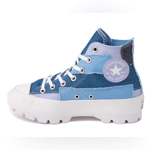 Converse Shoes - Converse Chuck Taylor All Star Hi Lugged Sneaker In Denim Patchwork - NIB